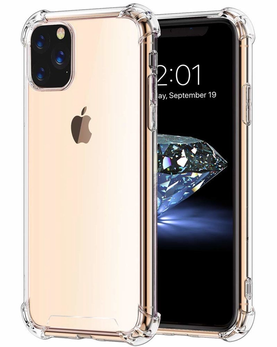 Ntech hoesje Anti Shock Back Cover Hoesje - Geschikt voor iPhone 11 Pro - Transparant