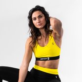 Body & Fit Perfection Support Sport BH – Medium Support Sport BH Dames –  Maat: XS - Geel/Zwart