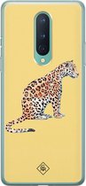 OnePlus 8 hoesje siliconen - Leo wild | OnePlus 8 case | geel | TPU backcover transparant