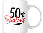 Verjaardag Mok 50 and Fabulous