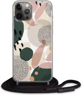 iPhone 12 Pro hoesje met koord - Abstract print | Apple iPhone 12 Pro case |