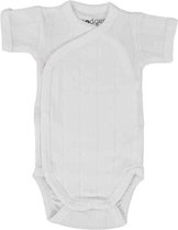 Lodger Rompers Korte Mouw maat 68 - Romper - 100% Katoen - Perfecte Pasvorm - Hydrofiel - Luchtig - Handige Overslag - 4-6M - Beige