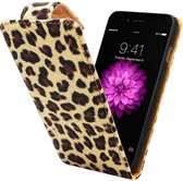 Hoesje Business - Klaphoesje - Telefoonhoesje Color voor Apple iPhone 6 - Luipaard Bruin