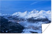 Poster Dal van de Engadin in Zwitserland tijdens de winter - 180x120 cm XXL