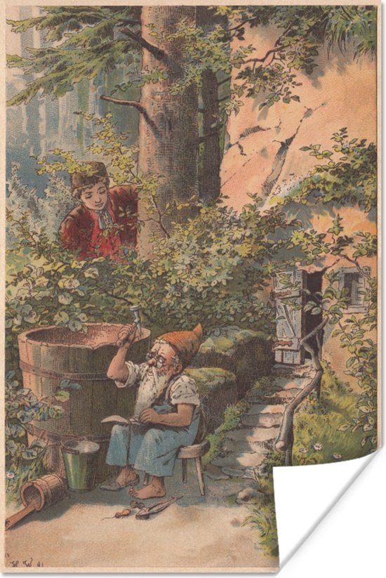 Affiche Illustration au conte de fées du Gnome - 120x180 cm XXL
