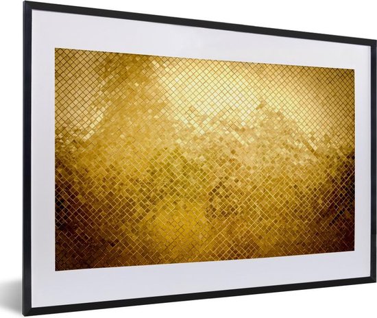 Fotolijst incl. Poster - Gouden glitter achtergrond - 60x40 cm -  Posterlijst | bol.com
