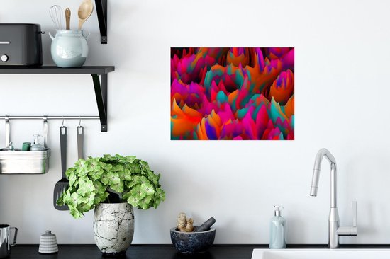 Papier pour affiche de chaîne de montagnes colorée