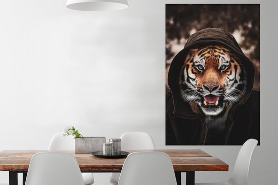 Tigre avec une capuche 80x120 cm