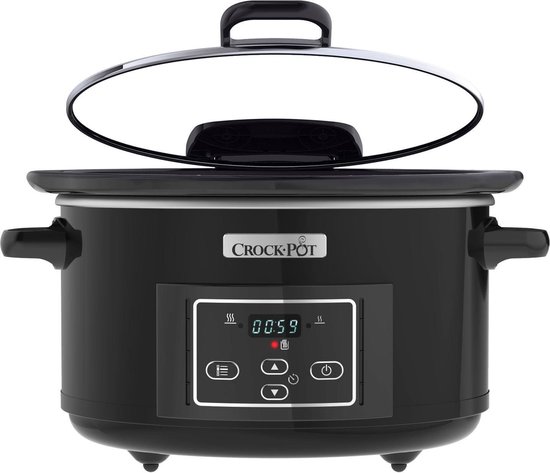 CrockPot Slow Cooker zwart 4,7L Klapdeksel new DNA