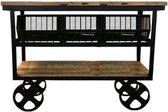 Bakkersrek hout/staal 120 x 50 cm / 1201