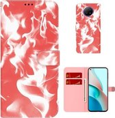 Voor Xiaomi Redmi Note 9T / Note 9 5G (CN-versie) Cloud Fog Pattern Horizontal Flip Leather Case met houder en kaartsleuf en portemonnee (rood)