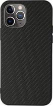 Carbon Fiber Skin PU + PC + TPU Shockprof beschermhoes voor iPhone 11 Pro (zwart)