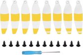 8 stks / set Sunnylife 4726F-CS Geluidsarm Quick-release Wing Propellers Drone Accessoires voor DJI Mavic Mini (Geel)