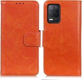 Voor OPPO Realme V13 5G / 8 Pro 5G Nappa-textuur Horizontale flip lederen tas met houder & kaartsleuven & portemonnee (oranje)