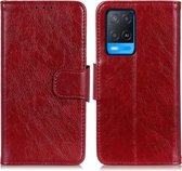 Voor OPPO A54 4G nappa-textuur horizontale flip lederen tas met houder & kaartsleuven en portemonnee (rood)