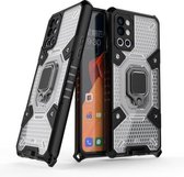 Voor OnePlus 9R Space PC + TPU-ringhouder beschermhoes (wit)