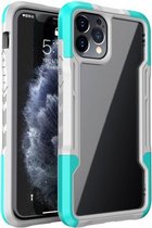 TPU + pc + acryl 3 in 1 schokbestendige beschermhoes voor iPhone 11 Pro Max (hemelsblauw)