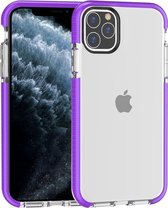 Apple iPhone 11 Pro Max Hoesje - Mobigear - Full Bumper Serie - Hard Kunststof Backcover - Transparant / Paars - Hoesje Geschikt Voor Apple iPhone 11 Pro Max