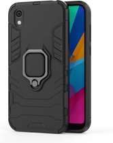 HONOR 8S Hoesje - Mobigear - Armor Ring Serie - Hard Kunststof Backcover - Zwart - Hoesje Geschikt Voor HONOR 8S