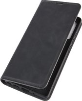 Samsung Galaxy Note20 Hoesje - Mobigear - Retro Serie - Kunstlederen Bookcase - Zwart - Hoesje Geschikt Voor Samsung Galaxy Note20