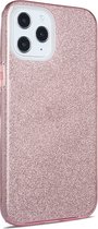 Apple iPhone 12 Mini Hoesje - Mobigear - Glitter Serie - Hard Kunststof Backcover - Roze - Hoesje Geschikt Voor Apple iPhone 12 Mini