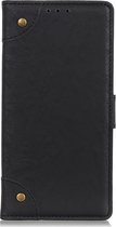 LG K61 Hoesje - Mobigear - Ranch Serie - Kunstlederen Bookcase - Zwart - Hoesje Geschikt Voor LG K61