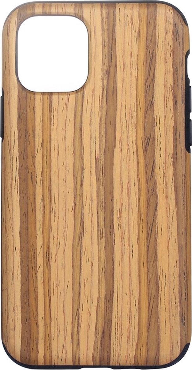 Mobigear Hoesje geschikt voor Apple iPhone 12 Pro Max Telefoonhoesje Flexibel TPU | Mobigear Nature Backcover | iPhone 12 Pro Max Case | Back Cover - Teak | Bruin