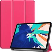 Apple iPad Pro 12.9 (2020) Hoes - Mobigear - Tri-Fold Serie - Kunstlederen Bookcase - Magenta - Hoes Geschikt Voor Apple iPad Pro 12.9 (2020)