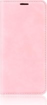 Mobigear Retro Slim Telefoonhoesje geschikt voor OPPO A91 Hoesje Bookcase Portemonnee - Roze