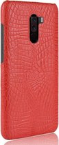 Xiaomi Pocophone F1 Hoesje - Mobigear - Krokodil Serie - Hardcase Backcover - Rood - Hoesje Geschikt Voor Xiaomi Pocophone F1