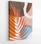 Botanical wall art vector background set. Foliage line art drawing with watercolor 4 - Moderne schilderijen – Vertical – 1904693071 - 40-30 Vertical