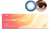 +0.50 - Clearcolor™ 1-day Light Blue - 10 pack - Daglenzen - Kleurlenzen - Light Blue