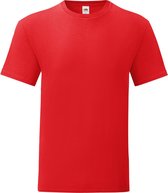 Fruit of the Loom Iconisch T-shirt voor heren (set van 5) (Rood)