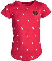 Meisjes shirt hartjes rood km | Maat 152/ 12Y