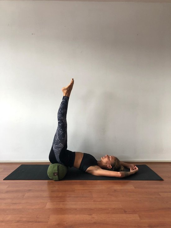 Yoga bolster eco olijfgroen rond - Lotus van Lotus — afbeelding 2