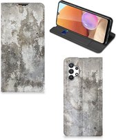 Telefoon Hoesje Geschikt voor Samsung Galaxy A32 5G Enterprise Editie | Geschikt voor Samsung A32 4G Flipcover Beton