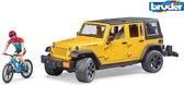 Bruder 02543 Wrangler Rubicon Jeep met Mountainbiker