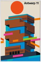 JUNIQE - Poster met kunststof lijst Antwerp 11 -20x30 /Kleurrijk