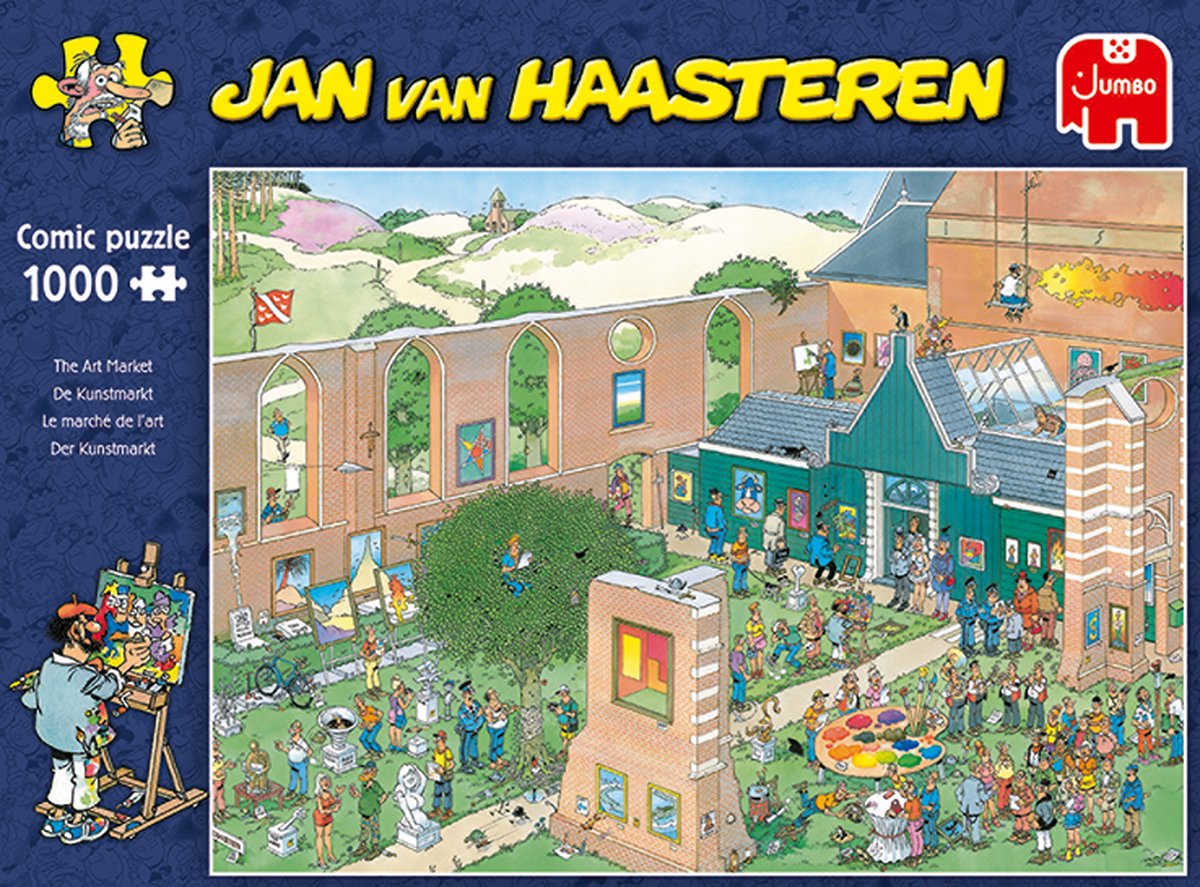 Jan van Haasteren De Kunstmarkt puzzel - 1000 stukjes — afbeelding 10