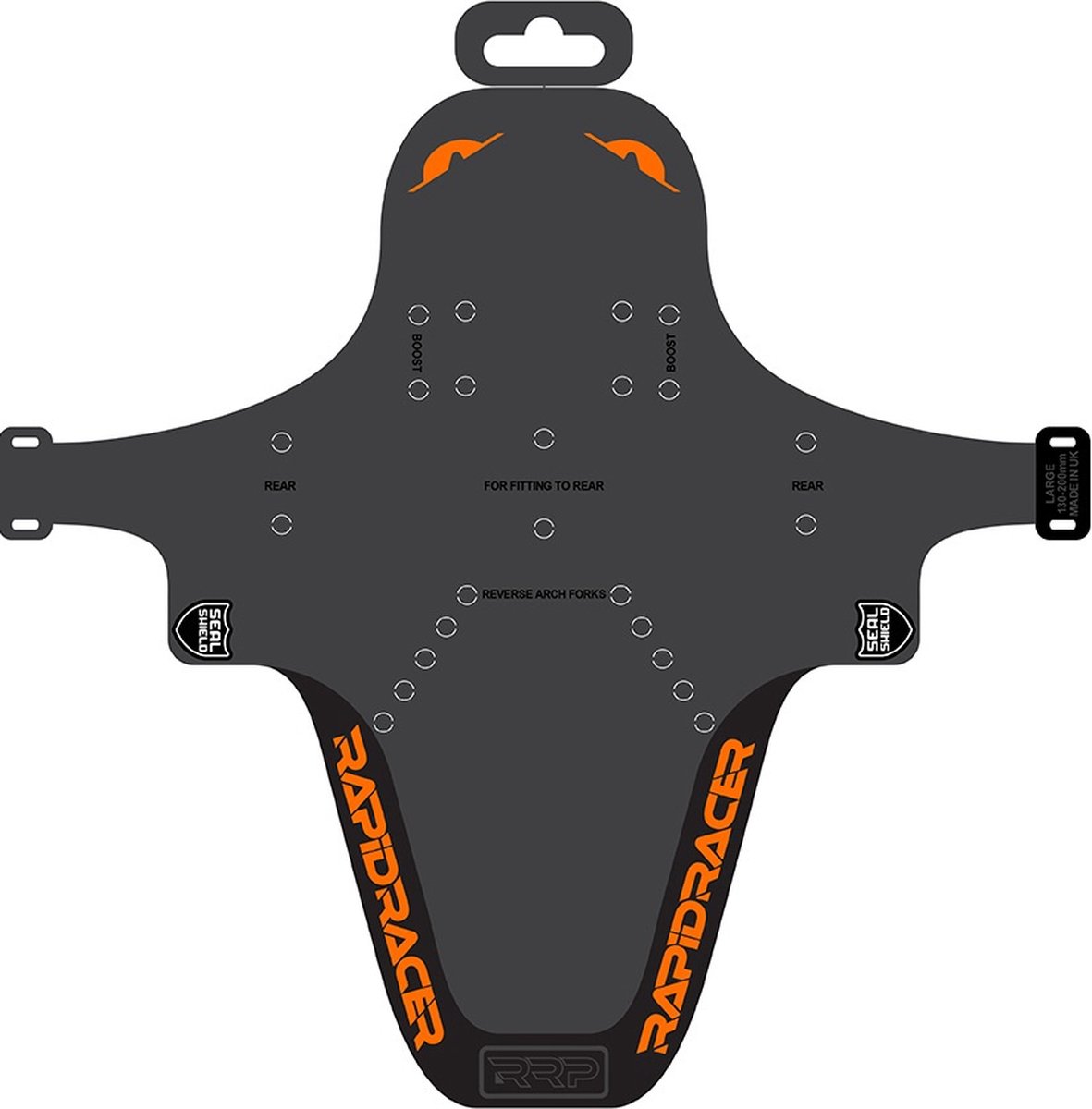 Rapidracerproducts Spatbord Enduroguard Mtb 130-200 Mm Oranje