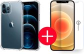 iPhone 12 Pro Max Anti-Shock Hoesje + GRATIS Screenprotector - Transparant - Extra - Dun - Apple Iphone 12 Pro Max hoes - cover - case - Screenprotector kit