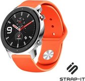 Siliconen Smartwatch bandje - Geschikt voor  Xiaomi Amazfit GTR sport band - oranje - 47mm - Strap-it Horlogeband / Polsband / Armband