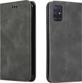 Samsung Galaxy A51 Hoesje - Mobigear - Retro Slim Serie - Kunstlederen Bookcase - Grijs - Hoesje Geschikt Voor Samsung Galaxy A51