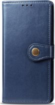 Samsung Galaxy A21 Hoesje - Mobigear - Snap Button Serie - Kunstlederen Bookcase - Blauw - Hoesje Geschikt Voor Samsung Galaxy A21
