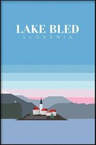 Walljar - Lake Bled Slovenia II - Muurdecoratie - Poster