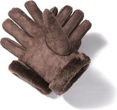 Spaceflight Donkerbruine leren handschoenen - Small - Synthetische wollen binnenkant