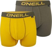 O'Neill Heren Boxershorts 2-Pack Grey & Lime | 900012