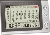 dementieklok - TFA Dostmann 60.2529.54 Radio wekker met Maandelijks tijdschema, Indoor Temperature / maanfaseweergave, 18,2 x 6,1 x 15,8 cm, grijs, Plastic
