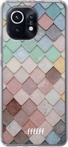 6F hoesje - geschikt voor Xiaomi Mi 11 -  Transparant TPU Case - Colour Tiles #ffffff