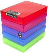 Weston Boxes, A4 Storage Box, mix transparant 5 dozen.